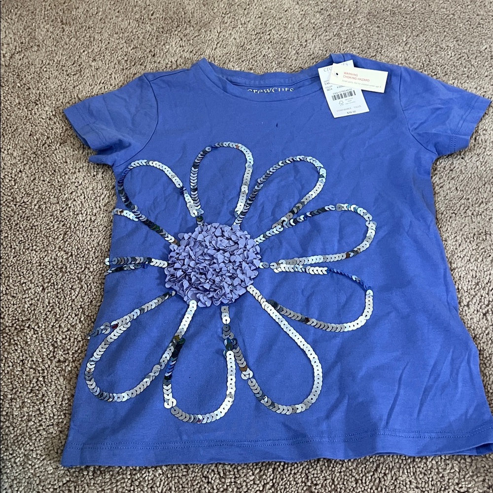 J crew Girls' sequin daisy graphic tee